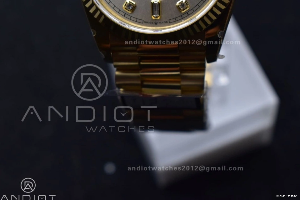 Weight) DayDate 702 QF 36 904L (Gain Square Steel with YG Edition President on vr3255 Silver V5 Bracelet Dial Comfortable Best Diamond 0215